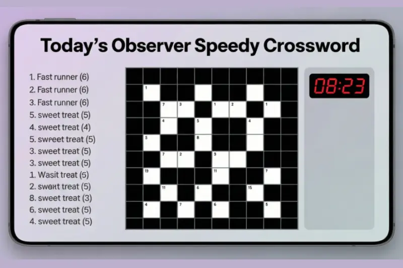 what is today’s observer speedy crossword